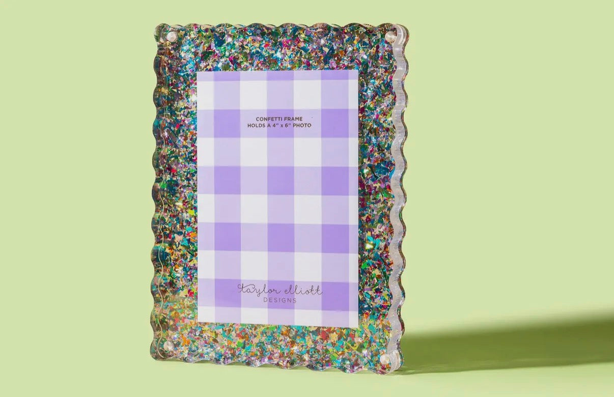 Rectangle Colorful Confetti Magnetic Frame